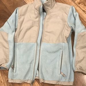Sky Blue Fleece North Face Jacket